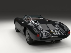 porsche 550 spyder black 3D 模型