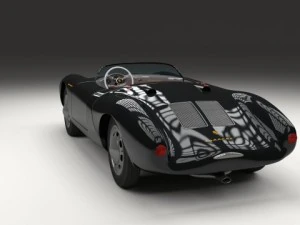 porsche 550 spyder black 3D Model