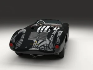 porsche 550 spyder black 3D Model