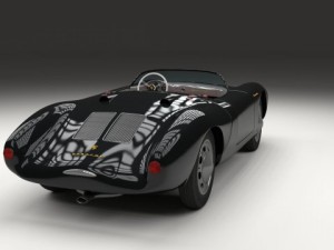 porsche 550 spyder black 3D 模型