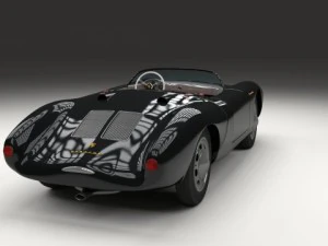 porsche 550 spyder black 3D Model
