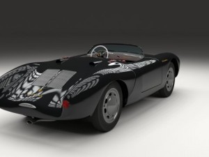 porsche 550 spyder black 3D 模型