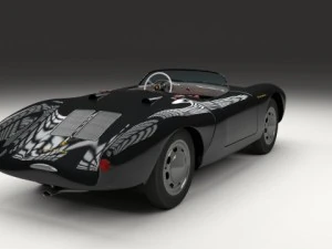 porsche 550 spyder black 3D Model