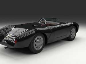 porsche 550 spyder black 3D 模型