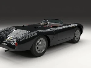 porsche 550 spyder black 3D Model