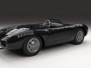 porsche 550 spyder black 3D 模型