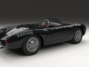 porsche 550 spyder black 3D Model
