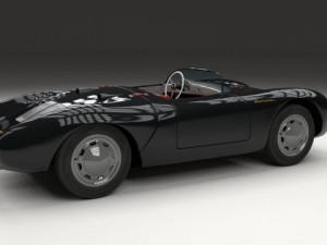 porsche 550 spyder black 3D 模型