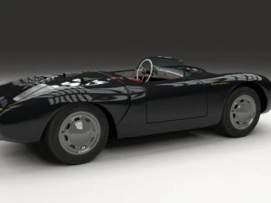 porsche 550 spyder black 3D Model