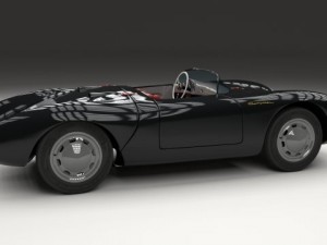 porsche 550 spyder black 3D 模型