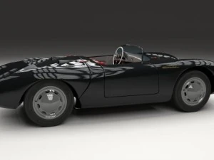 porsche 550 spyder black 3D Model