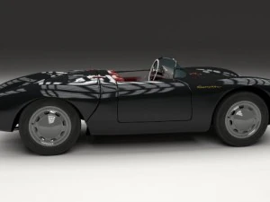porsche 550 spyder black 3D Model