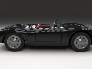 porsche 550 spyder black 3D 模型