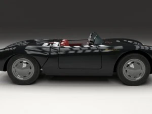 porsche 550 spyder black 3D Model