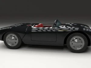 porsche 550 spyder black 3D Model