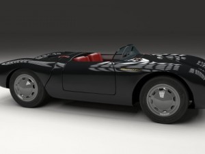 porsche 550 spyder black 3D 模型