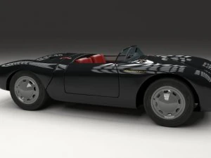 porsche 550 spyder black 3D Model