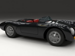 porsche 550 spyder black 3D 模型