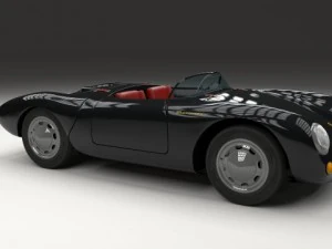 porsche 550 spyder black 3D Model