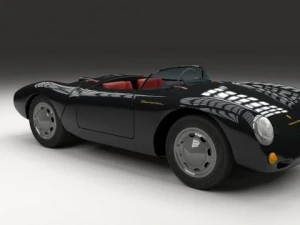 porsche 550 spyder black 3D Model