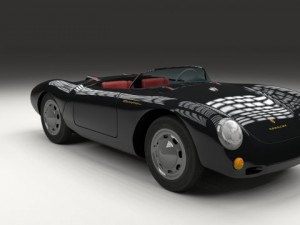 porsche 550 spyder black 3D 模型