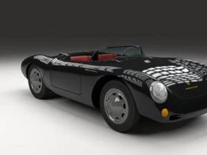 porsche 550 spyder black 3D Model