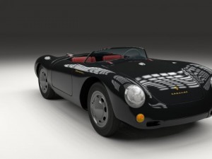 porsche 550 spyder black 3D 模型