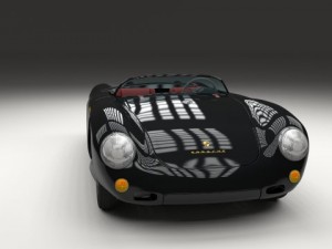 porsche 550 spyder black 3D 模型