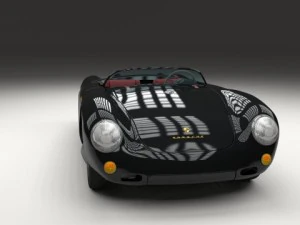 porsche 550 spyder black 3D Model