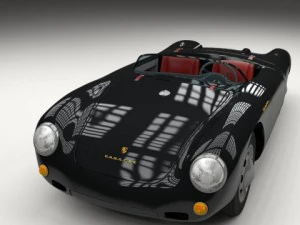 porsche 550 spyder black 3D Model