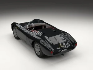 porsche 550 spyder black 3D Model