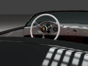 porsche 550 spyder black 3D Model