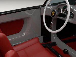 porsche 550 spyder black 3D Model