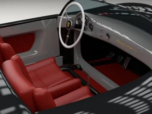 porsche 550 spyder black 3D Model
