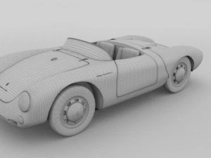porsche 550 spyder black 3D Model