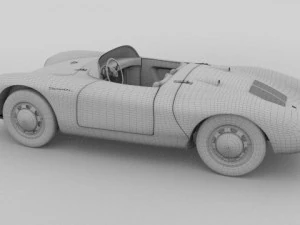 porsche 550 spyder black 3D Model