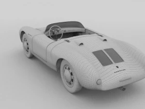 porsche 550 spyder black 3D Model