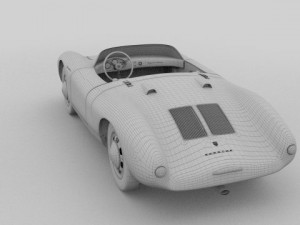 porsche 550 spyder black 3D 模型