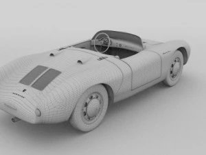 porsche 550 spyder black 3D Model