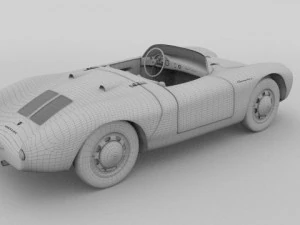 porsche 550 spyder black 3D Model