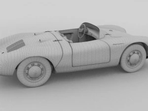 porsche 550 spyder black 3D Model