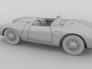 porsche 550 spyder black 3D Model