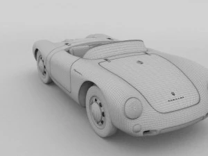 porsche 550 spyder black 3D Model