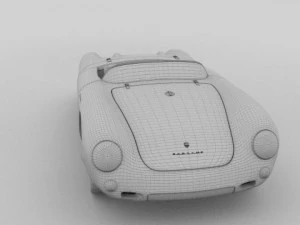 porsche 550 spyder black 3D Model