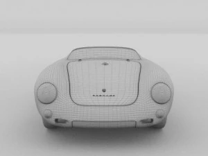 porsche 550 spyder black 3D Model
