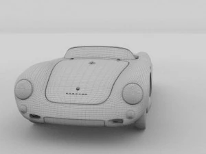 porsche 550 spyder black 3D Model