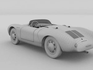 porsche 550 spyder black 3D Model