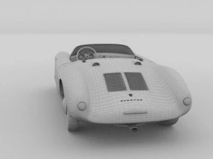 porsche 550 spyder black 3D Model