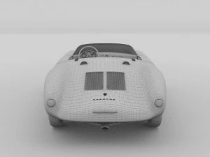 porsche 550 spyder black 3D Model