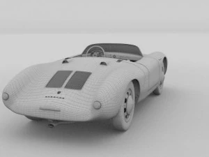 porsche 550 spyder black 3D Model